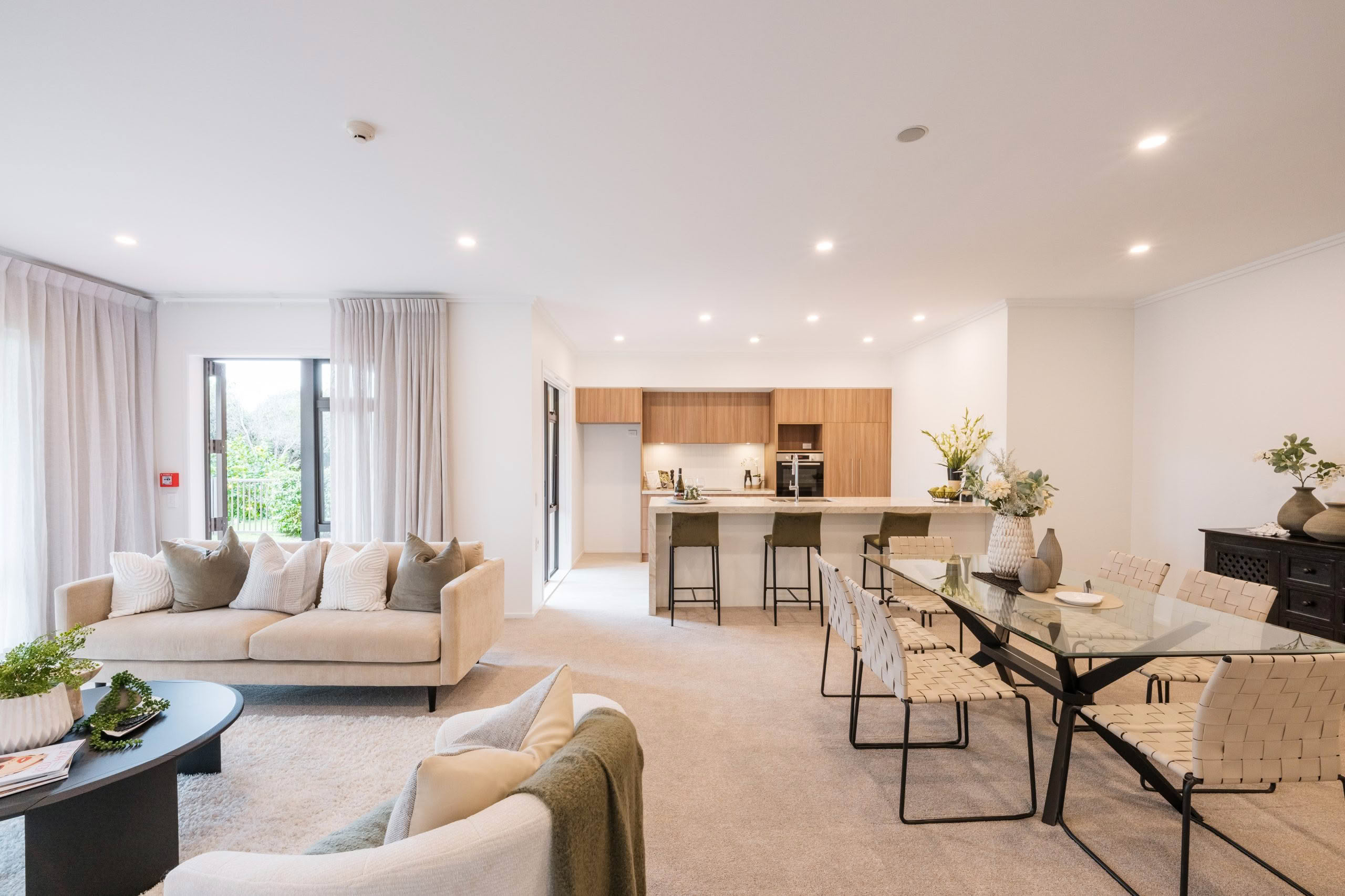 Light-filled interior of a new Glen Firth villa