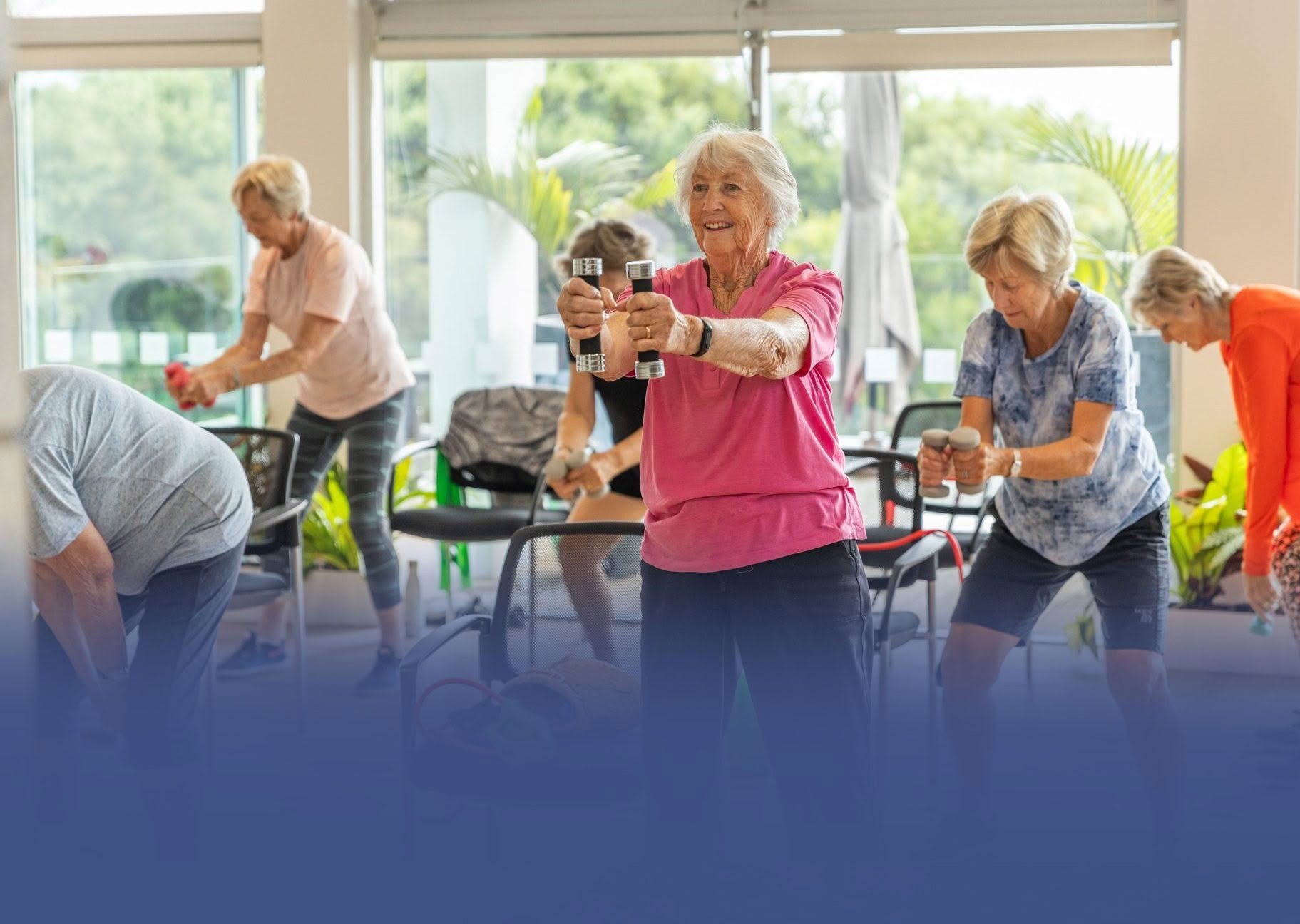Residents socialising in the communal spaces at St Andrew's Village